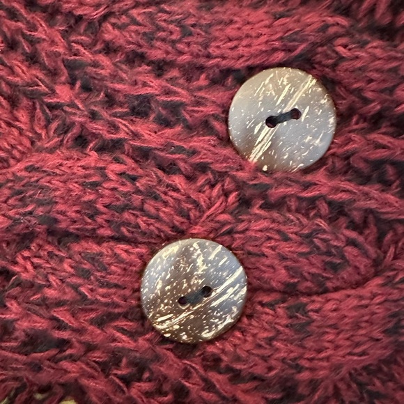 Infinity Red Merlot Button Tassel Scarf OSFM Brand New - Picture 3 of 4